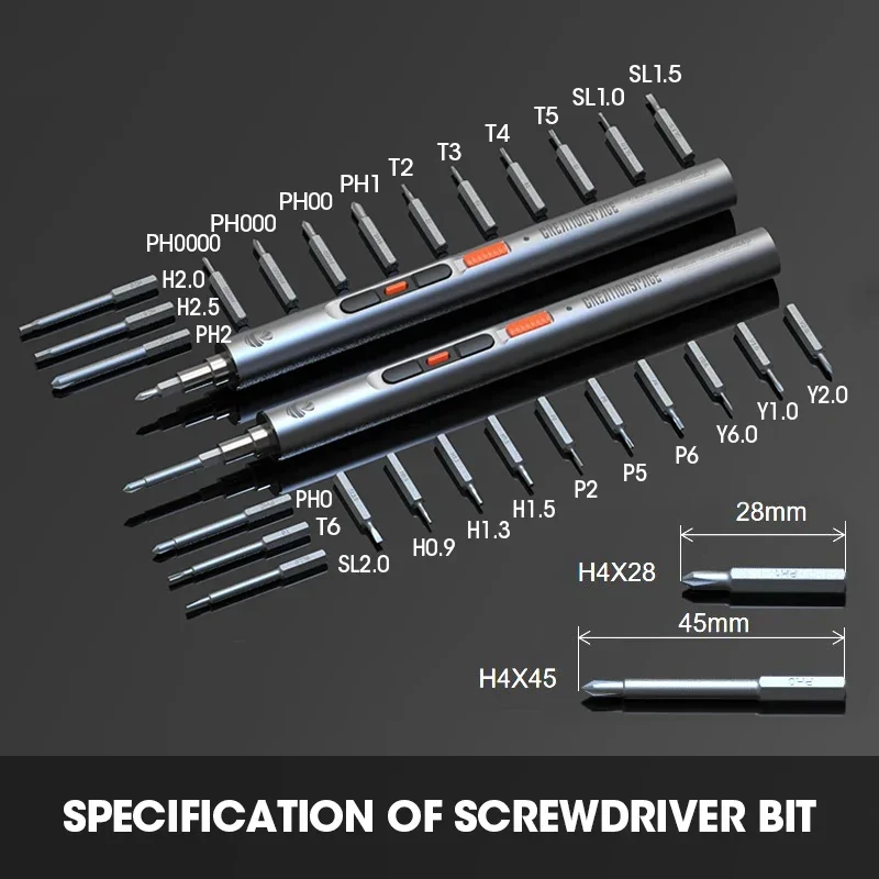 Bộ tua vít điện mini đa năng CREATIONSPACE CS0701A 26in1 pin sạc